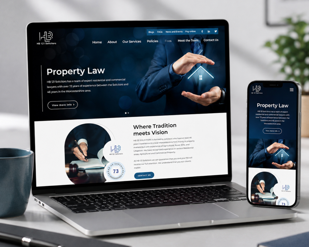 HB121 Solicitors Website Design and SEO